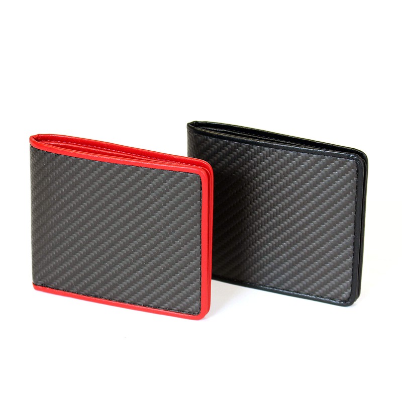 FRUH Real Carbon Smart Wallet GL-033 Red (Red) Men's Wallet,