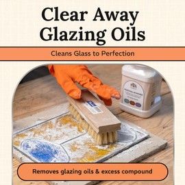 Whiting Powder for Stained Glass | Fine, 100% Calcium Carbonate | Removes Glazing Oils, Flux & Excess Putty, Polishes Lead Came | for Cementing & Clean-Up of Stained & Leaded Glass, 16oz