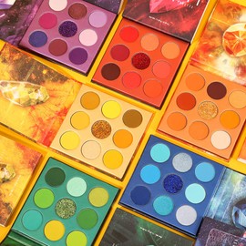 Docolor Eyeshadow Palette 54 Colours Gemstone Make Up Palette Vegan Formula Highly Pigmented Matte Glitter Naked Smoky Cream Powder Mixable Anti-Lasting Waterproof Colourful