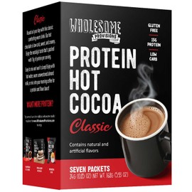 Protein Hot Chocolate, Keto Hot Chocolate Mix, Low Carb Hot Cocoa, 15g Protein, 3g Net Carbs, Low in Sugar, Instant Hot Coco, 7 Individual Macro-Controlled Packages (Classic, 1 Pack)