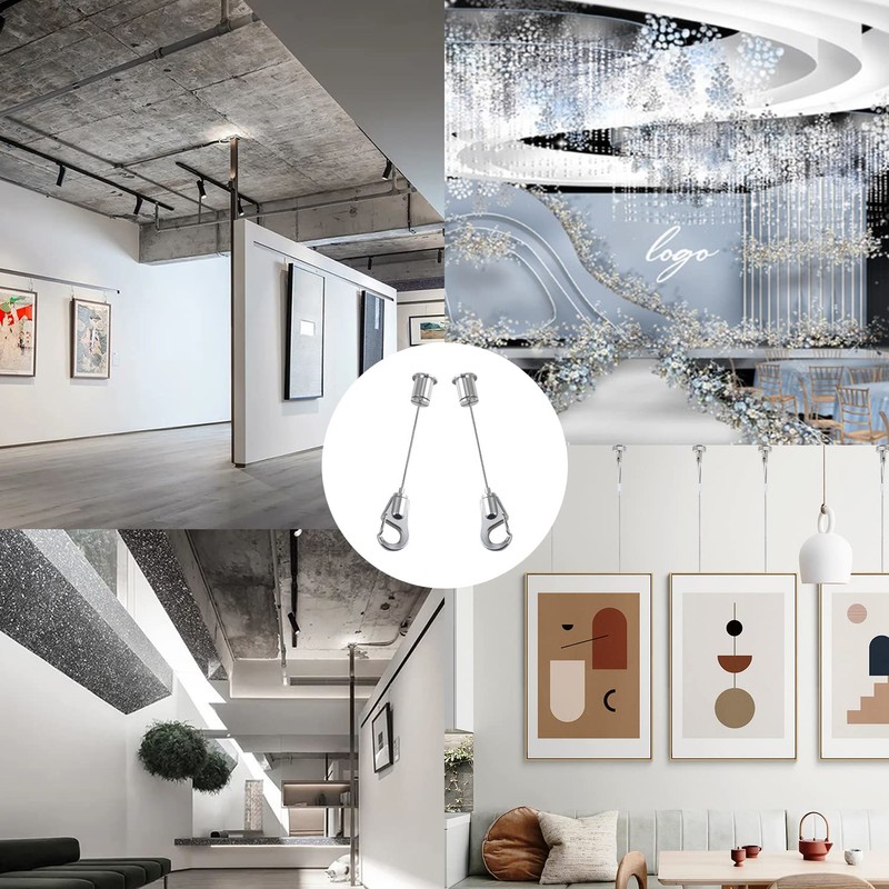 Singertop Drop Prevention Wire, Picture Rail, Hanging Wire, Adjustable Stainless