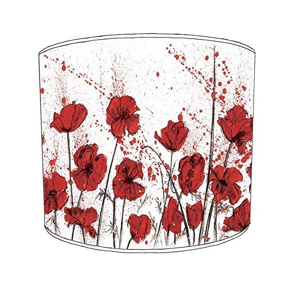 Poppy Flower Floral Lampshade For A Ceiling Light In 3 Sizes - Free Personalisation