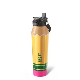 Bottle Buddy | Dual Function lid Water Bottle | Stainless Steel | Double Wall Insulated:_Pencil_24