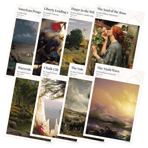 Quarterhouse Romanticism Paintings Poster Set, Art and Art History Classroom