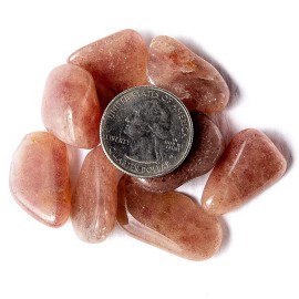 1 Pound Tumbled Gemstone Collection Red Aventurine Pink & Gray Botswana Agate