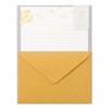 Midori 86509006 Letter Set Foil Stamped Envelopes, Fluff Pattern