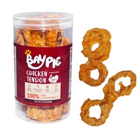 BAYPIE Chicken Tendon Dog Treats - 100% Natural Human - Grade Chicken Breast for Dogs,Real Meat Dog Training Treats for Large/Small Dogs,Low Fat,Grain - Free, 6.53oz