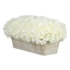 House of Silk Flowers Artificial Hydrangeas in White-Washed Wood Ledge