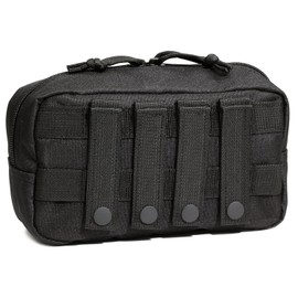 Orca Tactical Horizontal Multi-Purpose Molle Admin Pouch Utility EDC Tool Gear Gadget Waist Bag Organizer (Black)