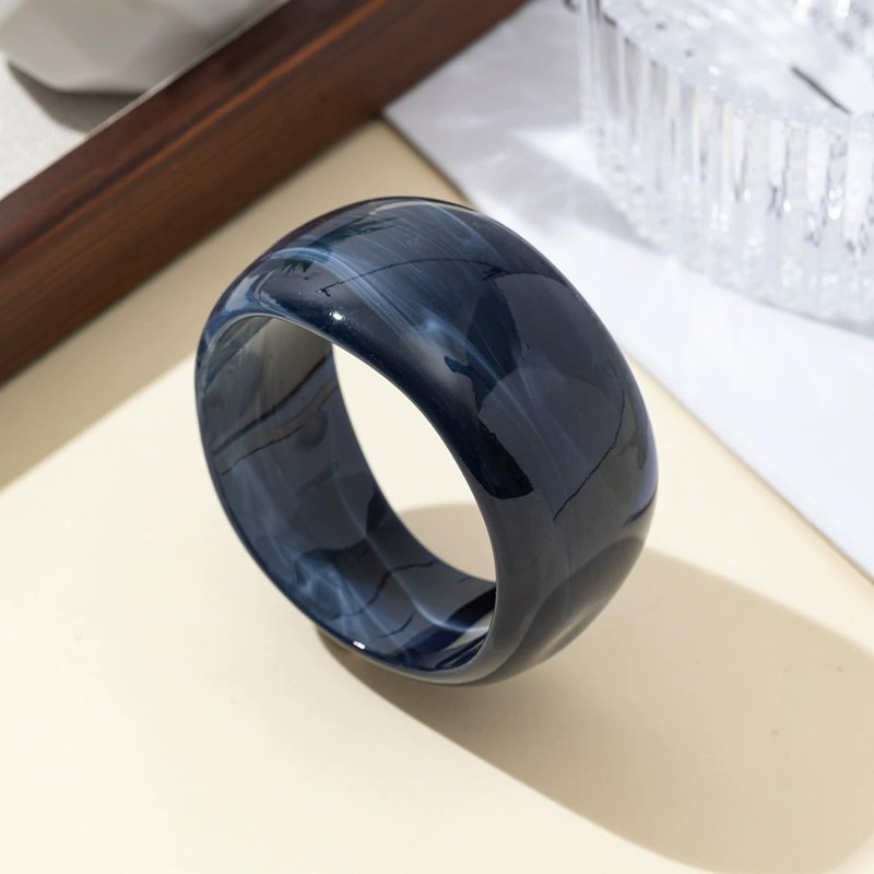 Resin Irregular Geometric Bangle Bracelets Acrylic Wide Chunky Bangle Bracelets