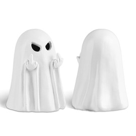Halloween Light Up Ghost Decorations Indoor, Cute Ghost Middle Finger Gifts