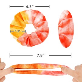 Yonchic 8-Piece Colorful Velvet Hair Scrunchies for Women & Girls, No Damage Cute Hair Ties Soft Ponytail Holders for Women's Thin/Thick Hair (Blue Theme)