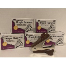 CHARLES LEONARD NOS Vtg Durable Staple Remover Charles Leonard #050Walnut For Home or Office NIB