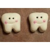 Girls Dentist tooth fairy hygienist teeth clay pair earrings boutique custom new
