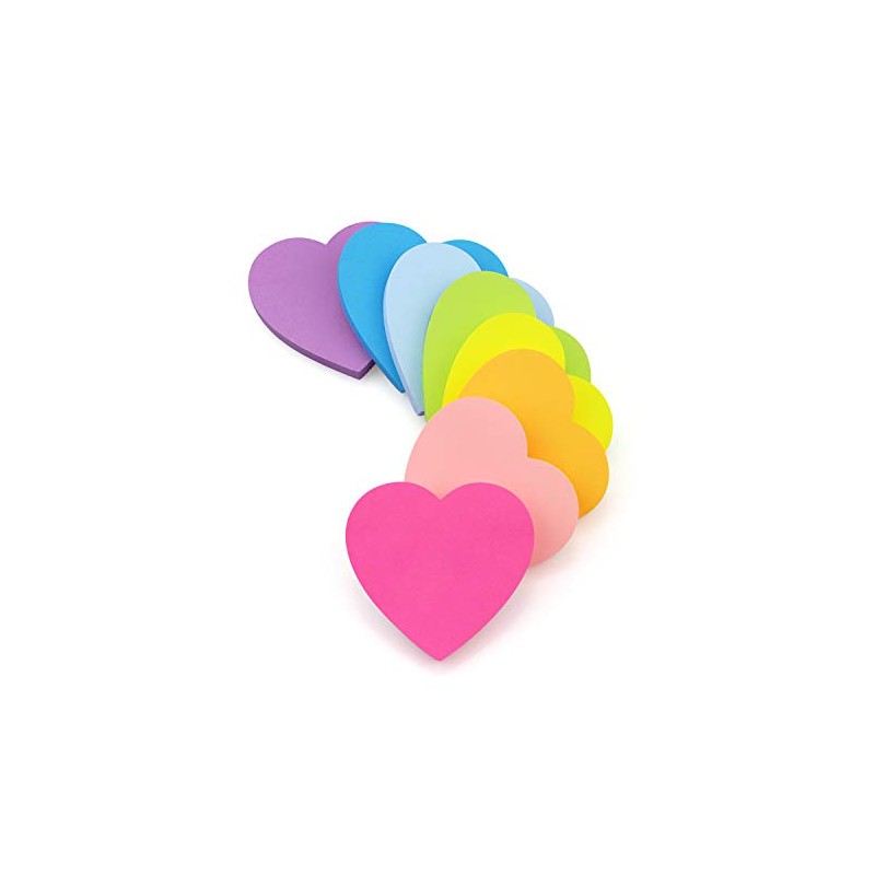 Early Buy 3x3 Heart Shape Sticky Notes 8 Pads/Pack, 75