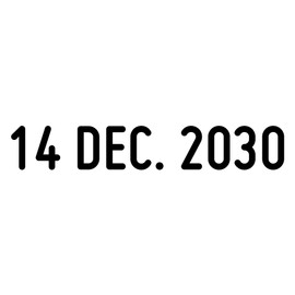 Trodat 4820 Printy 4.0, Self-Inking Date Stamp for Professional, Classroom and Personal Applications, .95 x 3.2cm, FRENCH Format: DD-MMM-YYYY, an Eco-Friendly and CO2 Compensated date stamper (Black)