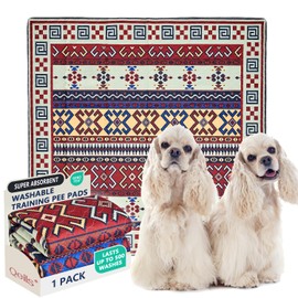 Qeils Washable Pee Pads for Dogs, Reusable Puppy Pads Super Absorbent Leakproof Dog Training Pads, Non-Slip Wee Wee Pads for Crate, Floor, Potty Pads Feeding Mat Dog Pee Extra Large Pee Pads 72"x72"