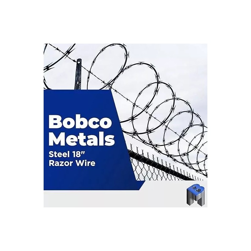 Bobco Metals Razor Wire Razor Barbed Wire Galvanized Steel 18"