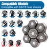 7 Blade Head Shaver Replacement, Magnetic 7D Rotating Washable Shaver