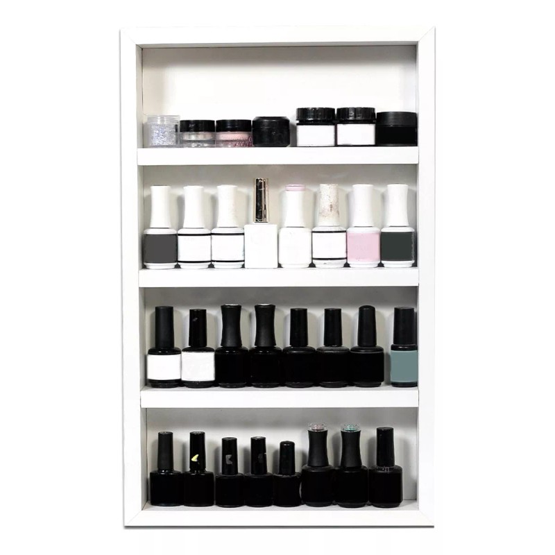 Harta Madera 2 Esmalteros Organizador Maquillaje Jugueteros Minimalista