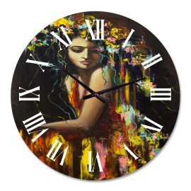 Designart 'Modern Portrait Of A Young Woman' Modern wall - 36 in. high, 36 In. Wide