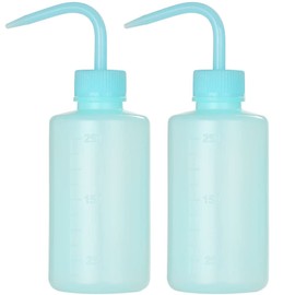HOOMBOOM - 2 botellas de lavado de tatuaje, 250 ml, botella de agua de 8 onzas, riego suculento, herramientas de riego de seguridad para suculentas médicas, botella de lavado azul