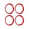 4pcs Air Vent Outlet Rings Cover Trim Red Decoration Replacement
