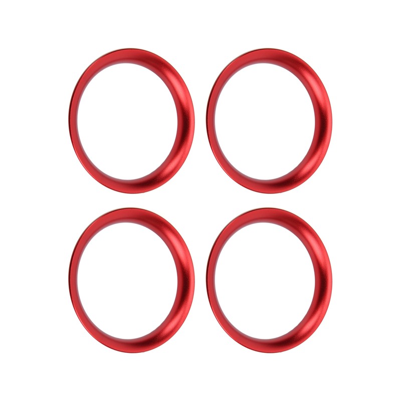 4pcs Air Vent Outlet Rings Cover Trim Red Decoration Replacement