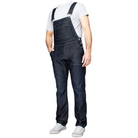 989Zé ENZO Mens Denim Blue Dungarees Work Fashion Dungaree Casual Overalls Jeans 30-50 Waist Sizes (34, Dark Blue)