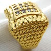 Ahappy-Size 8-15 Jewelry Men Wedding Engagement 18K Gold Filled Ring