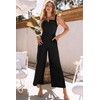 BLENCOT Sleeveless Jumpsuits for Women Dressy Casual V Neck Wide