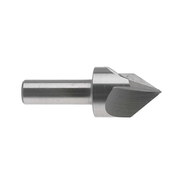 1" 60 Degree 3 Flute Countersink/Center Reamer, 1/2" Shank, High