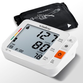 Automatic Arm Blood Pressure Monitors,Digital Upper Arm Bp Machine for Home Use with Adjustable Cuff 8.66-16.54″, Users 120 Sets Memory