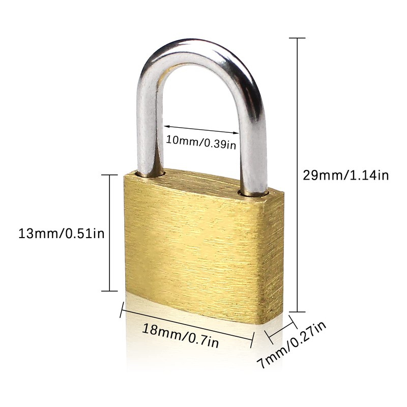 duisoad 8 Pieces Small Suitcase Locks Backpack Lock Small Padlock