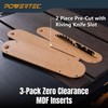 POWERTEC Zero Clearance Table Saw Insert 3-Pack – Fits Delta