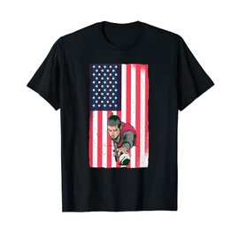 Pool Player American Flag Billiard Apparel Adult Novelties T-Shirt