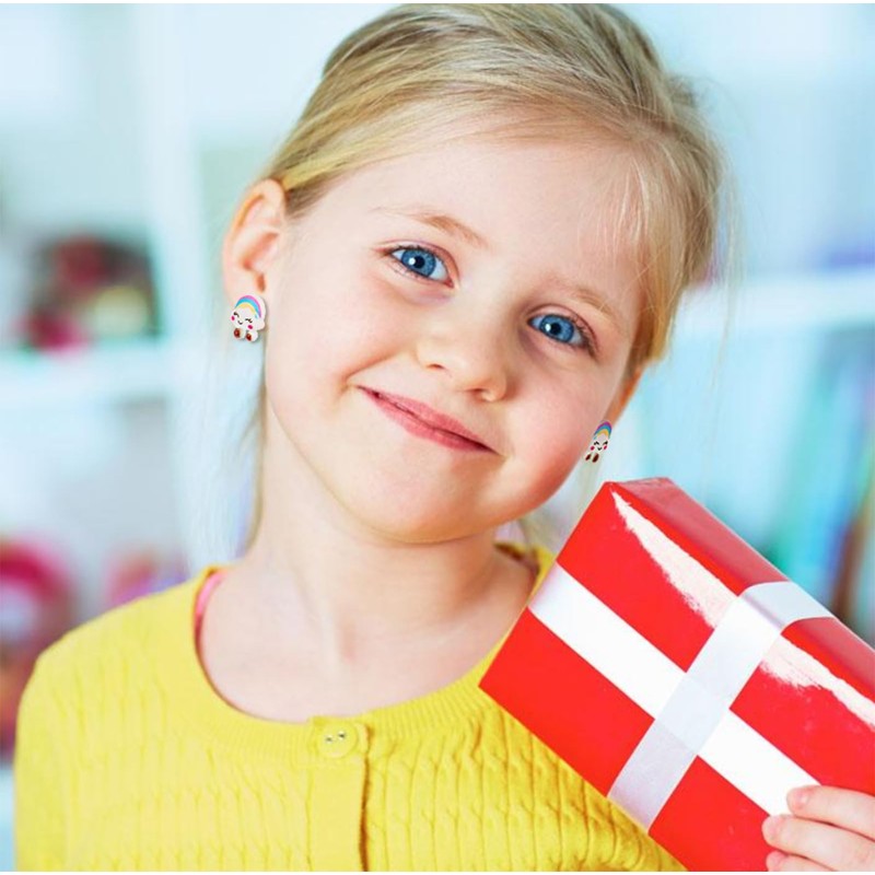 50 Pack Cute Earrings for Girls Teens- Stainless Steel Earrings