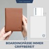 VON HEESEN Passport Holder Leather with RFID Protection for Men