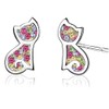 Kaguyo Silver Cat Earrings for Women - 925 Sterling Silver
