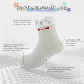 Aroveea Baby Toddle Socks Grip Non Slip Kids Boys Girls Cotton 12 Pack Ankle Cute Newborn Socks1-3T