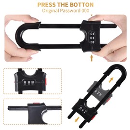 HonesaLoc 4 Packs U-Shaped Sliding Cabinet Locks, Baby Proofing Cabinets with Adjustable Child Safety Lock, Childproof Latches for Knobs, Handles on Kitchen Doors and Home Drawers Closet - Black