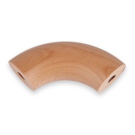 Beechwood Handrail Elbow 90 ° for Handrails with Diameter 42 mm, drilled