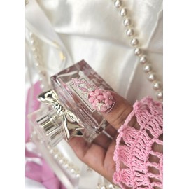  0918 Pink Glass Nail Nail Queen Handmade Nail Tips ✨ - Long Round Square /  0918핑크글라스네일네일퀸 수제네일팁 ✨ - 롱라운드스퀘어