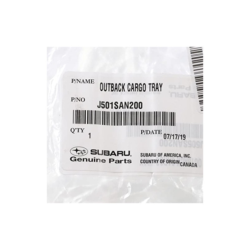 SUBARU Outback 2020 Rear Cargo Tray