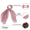 Chiffon Scrunchie with Tails Hair ties - Solid Mauve Hair