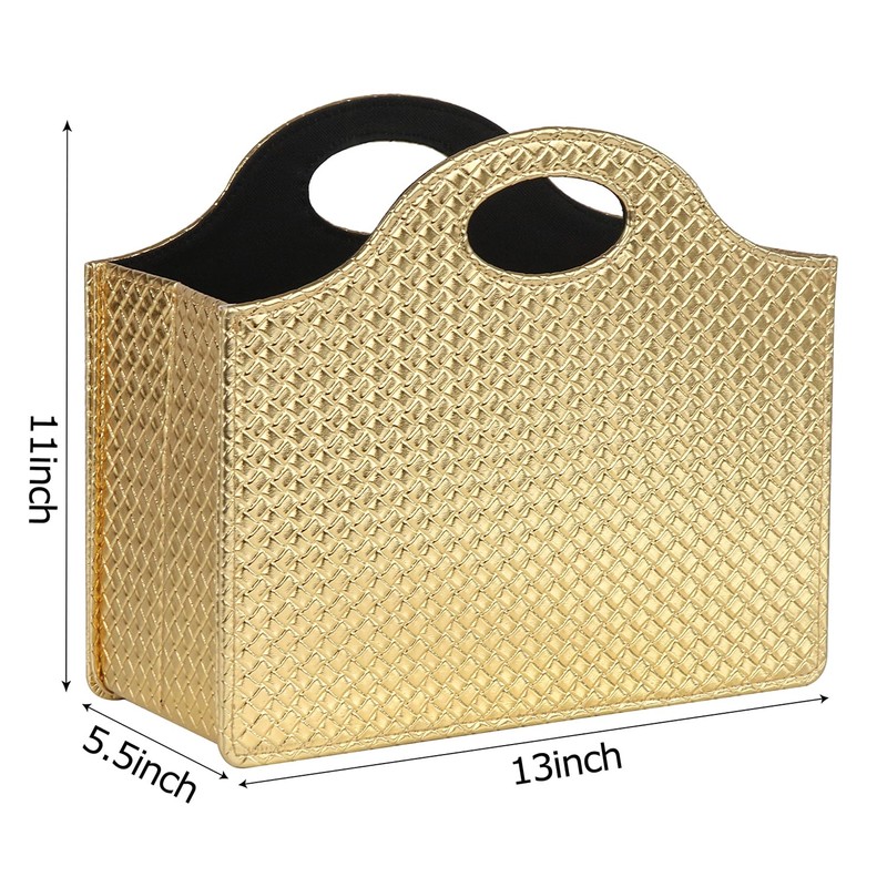 HofferRuffer Magazine Basket Holder, Foldable Magazine Rack, Document File Holder