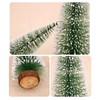 10pcs Mini Tabletop Christmas Trees Snow Frosted Pine Trees with