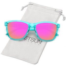 MEETSUN Polarized Sunglasses for Women Men Classic Retro Trendy Designer Style Green Purple Pink Mirrored