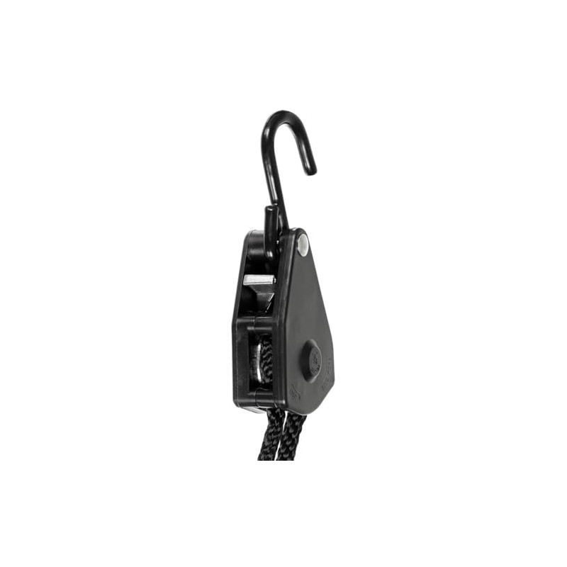 MFH Tension Rope with Ratchet Lock Black (9 mm, 2