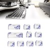 10PCS Key Caps Dye Sublimation Processblue and White Porcelain Style